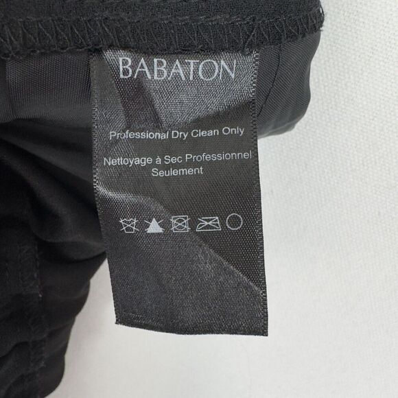 Aritzia Babaton Cohen Pants Womens 2 Black Cropped Dress Trousers Crepe Pleated - Picture 10 of 16